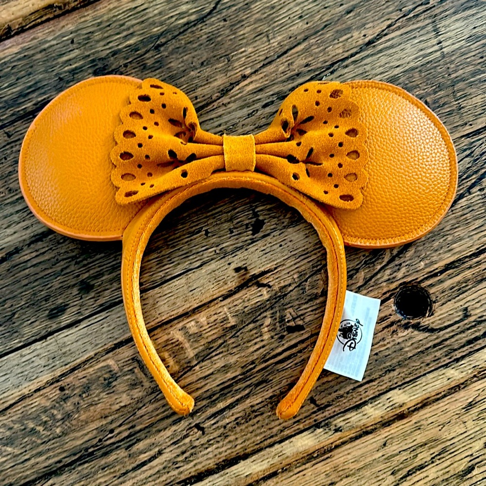 Disney Parks Fall or Autumn Leather-like Minnie Ears